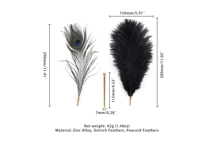 Лоскітка LOCKINK SEVANDA Natural Peacock Flirting Feather Tickler, перо павича Лоскітка LOCKINK SEVANDA Natural Peacock Flirting Feather Tickler, перо павича