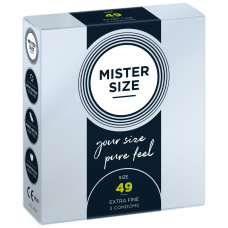 Презервативи Mister Size - pure feel - 49 (3 condoms), товщина 0,05 мм Презервативи Mister Size - pure feel - 49 (3 condoms), товщина 0,05 мм
