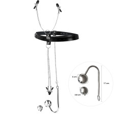 Бондажний набір із металевим анальним гаком №4 Art of Sex Blanca Bondage set with anal hook №4 Бондажний набір із металевим анальним гаком №4 Art of Sex Blanca Bondage set with anal hook №4