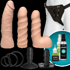 Набір для страпона Doc Johnson Vac-U-Lock Dual Density Starter Set Vanilla, діаметр 2х3,8 см, 5,1 см Набір для страпона Doc Johnson Vac-U-Lock Dual Density Starter Set Vanilla, діаметр 2х3,8 см, 5,1 см