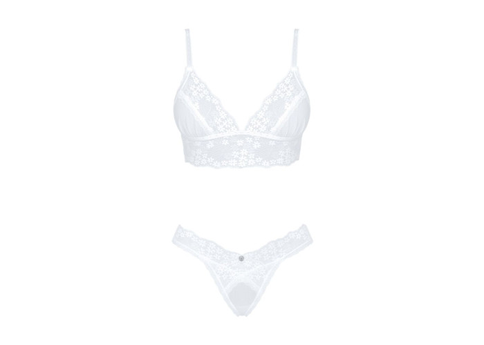 Еротичний комплект Obsessive Heavenlly 2-pcs set XL/2XL, бюстгальтер і танга Еротичний комплект Obsessive Heavenlly 2-pcs set XL/2XL, бюстгальтер і танга