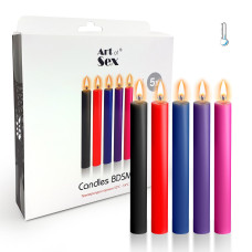 Набір воскових свічок Art of Sex Thin 16 см (5 шт), низькотемпературні, тонкі Набір воскових свічок Art of Sex Thin 16 см (5 шт), низькотемпературні, тонкі