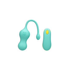 Віброяйце для точки G з пультом керування Romp Cello Light Teal, водонепроникне Віброяйце для точки G з пультом керування Romp Cello Light Teal, водонепроникне