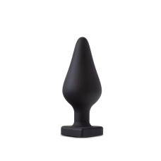 Анальна пробка Blush Temptasia – Fuck Me Anal Plug – Black, основа у вигляді сердечка