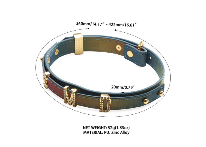 Нашийник LOCKINK Multi-color DIY Alphabet Collar Нашийник LOCKINK Multi-color DIY Alphabet Collar