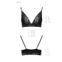 Еластичний топ з мереживом Passion PS001 TOP M, black