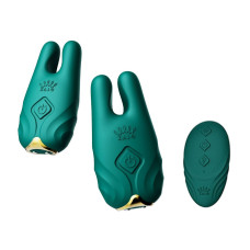 Смарт-вібратор для грудей Zalo - Nave Turquoise Green, пульт ДК, робота через додаток Смарт-вібратор для грудей Zalo - Nave Turquoise Green, пульт ДК, робота через додаток