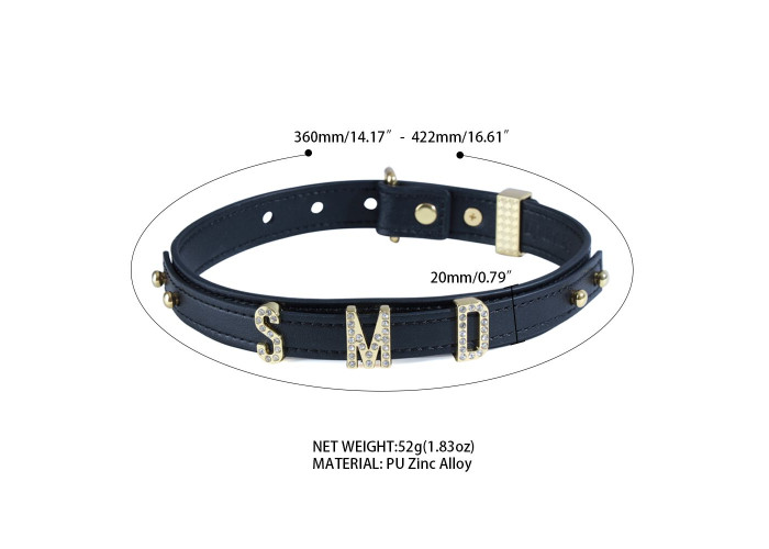 Нашийник LOCKINK Dark DIY Alphabet Collar Нашийник LOCKINK Dark DIY Alphabet Collar