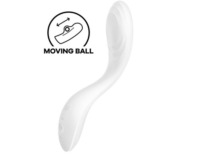 Вібратор із перлинною стимуляцією точки G Satisfyer Rrrolling Pleasure White Вібратор із перлинною стимуляцією точки G Satisfyer Rrrolling Pleasure White