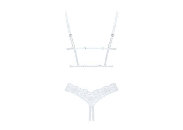 Еротичний комплект Obsessive Heavenlly 2-pcs cupless set XL/2XL, відкриті груди, з доступом Еротичний комплект Obsessive Heavenlly 2-pcs cupless set XL/2XL, відкриті груди, з доступом