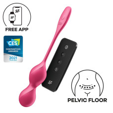 Вагінальні смарт-кульки з вібрацією Satisfyer Love Birds 2 Connect App Red, 86 г, пульт ДК Вагінальні смарт-кульки з вібрацією Satisfyer Love Birds 2 Connect App Red, 86 г, пульт ДК