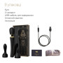 Вібромасажер з насадками Zalo Kyro Wand Obsidian Black