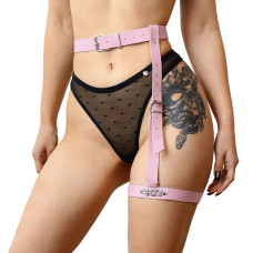 Гартер на ногу Art of Sex - Naomi з написом SEXY, натуральна шкіра, розмір XS-2XL, колір рожевий Гартер на ногу Art of Sex - Naomi з написом SEXY, натуральна шкіра, розмір XS-2XL, колір рожевий