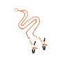 Нашийник із затискачами для сосків Liebe Seele Rose Gold Memory Collar with Nipple Clamps, шкіра