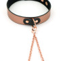 Нашийник із затискачами для сосків Liebe Seele Rose Gold Memory Collar with Nipple Clamps, шкіра