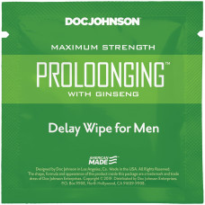 Пролонгуюча серветка Doc Johnson Delay Wipe For Men з екстрактом женьшеню Пролонгуюча серветка Doc Johnson Delay Wipe For Men з екстрактом женьшеню