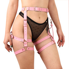 Гартери Art of Sex Claire, натуральна шкіра, розмір XS-M, колір рожевий Гартери Art of Sex Claire, натуральна шкіра, розмір XS-M, колір рожевий