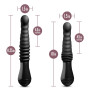 Пульсатор Blush Temptasia – Lazarus Thrusting Dildo – Black, ребристий стовбур, 3 швидкості