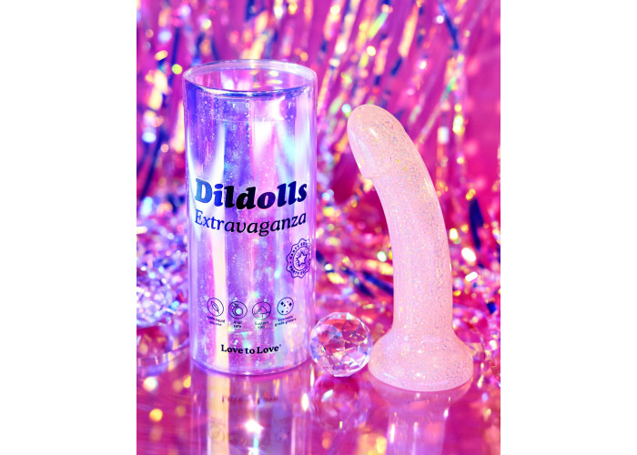 Дилдо з блискітками Love To Love DILDOLLS - EXTRAVAGANZA, ультрам’який Дилдо з блискітками Love To Love DILDOLLS - EXTRAVAGANZA, ультрам’який