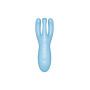 Кліторальний смарт вібратор Satisfyer Threesome 4 Blue з трьома пальчиками