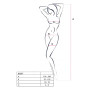 Бодістокінг Passion BS067 white, комбінезон, імітація панчох і топа на бретелях