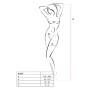 Бодістокінг Passion BS069 red, комбінезон, імітація панчох і боді