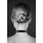 Чокер з замочком-сердечком Bijoux Pour Toi - HEART LOCK Black, екошкіра
