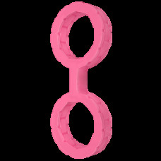 Наручники з силікону Doc Johnson The Cuffs Large - Pink, добре тягнуться, для рук і для ніг