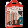 Набір для страпона Doc Johnson Vac-U-Lock Dual Density UltraSKYN Set, діаметр 3×4,5см