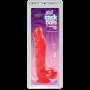 Фалоімітатор Doc Johnson Jelly Jewels Cock&Balls Red, діаметр 3,6 см, антибактеріальний ПВХ