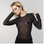 Пестіс стікіні Bijoux Indiscrets Flash Cross Black, наліпки на соски