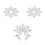 Пестіс з кристалів Petits Joujoux Gloria set of 3 - Silver, прикраса на груди та вульву