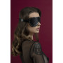 Маска на очі з заклепками Feral Feelings - Blindfold Mask, натуральна шкіра, чорна