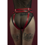 Гартери Feral Feelings - Belt Briefs, трусики, натуральна шкіра, колір червоний