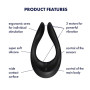 Вібратор для пар Satisfyer Endless Joy Black, 3 незалежні мотори, багатофункціональний