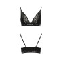 Еластичний топ з мереживом Passion PS001 TOP M, black
