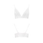 Еластичний топ з мереживом Passion PS001 TOP S, white