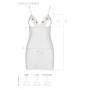 Сорочка з вирізами на грудях, стрінги Passion LOVELIA CHEMISE XXL/XXXL, white