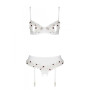 Сексуальний комплект з поясом для панчіх Passion LOVELIA SET S/M, white