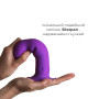 Двошаровий ділдо з вібрацією Adrien Lastic Hitsens 3 Purple, відмінно для страпона, діаметр 4 см, довжина 18,2см