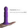 Двошаровий ділдо з вібрацією Adrien Lastic Hitsens 3 Purple, відмінно для страпона, діаметр 4 см, довжина 18,2см