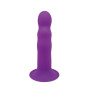 Двошаровий ділдо з вібрацією Adrien Lastic Hitsens 3 Purple, відмінно для страпона, діаметр 4 см, довжина 18,2см