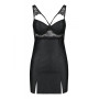 Бебі-дол з еко-шкіри та мережива Passion LOONA CHEMISE S/M, black