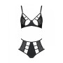 Розпродаж!!! Комплект з екошкіри Passion Tamaris Set black S/M, бюстгальтер та трусики