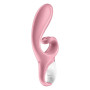 Смартвібратор-кролик Satisfyer Hug Me Pink, 2 мотори, діаметр 4,2см, широка кліторальна частина