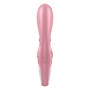 Смартвібратор-кролик Satisfyer Hug Me Pink, 2 мотори, діаметр 4,2см, широка кліторальна частина