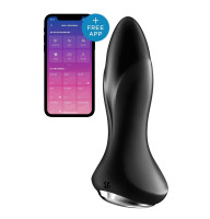Анальна смарт-вібропробка із перлинним масажем Satisfyer Rotator Plug 1+ Black