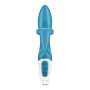 Вібратор-кролик із потрійним відростком Satisfyer Embrace me Turquoise, 2 мотори, діаметр 3,6 см