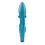 Вібратор-кролик із потрійним відростком Satisfyer Embrace me Turquoise, 2 мотори, діаметр 3,6 см