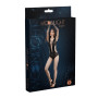 Боді Moonlight Model 11 XS-L Black, глибоке декольте, вставки з великої сітки з боків, імітація трусиків-бразиліана
